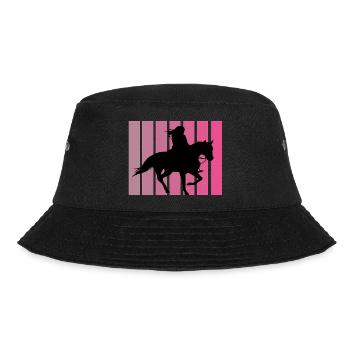 Retro Pferde Design - Bucket Hat - Schwarz - Vorne - Lela (165cm)