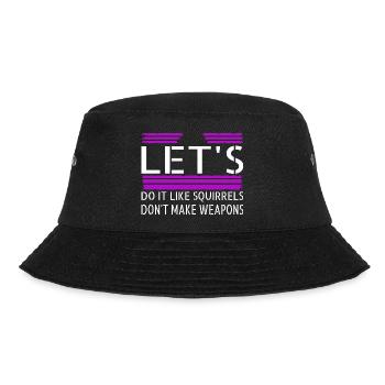 Heart Awesome Cool Flower Power 1960s Funky - Bucket Hat - black - Front - Lela (165cm)