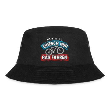 Ich will einfach nur Rad fahren auf meinem Bike - Bucket Hat - Schwarz - Vorne - Lela (165cm)