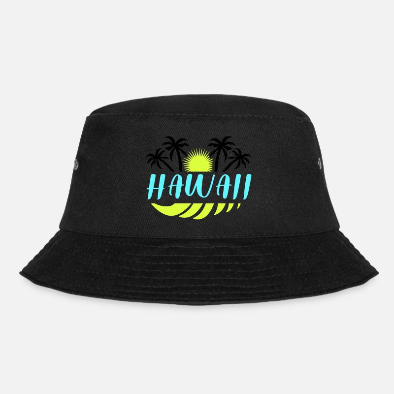 hawaii - Bucket Hat - Schwarz