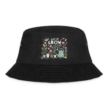 Let It Grow Spring Garden Flowers - Bucket Hat - black - Front - Lela (165cm)