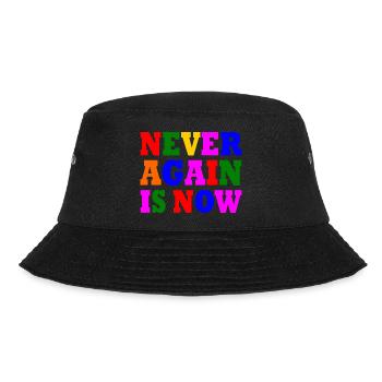 Never again is now - Bucket Hat - Schwarz - Vorne - Lela (165cm)