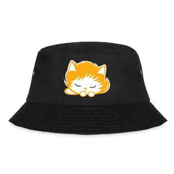 Baby Schlafende Katze - Bucket Hat - Schwarz - Vorne - Lela (165cm)