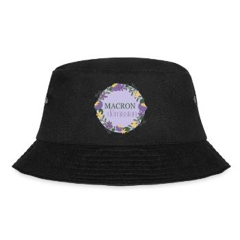 Macron tritt zurück - Bucket Hat - Schwarz - Vorne - Lela (165cm)