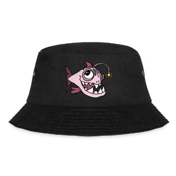 Anglerfisch - Bucket Hat - Schwarz - Vorne - Lela (165cm)