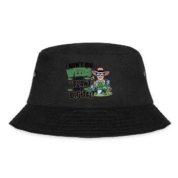 GARDENER. I JUST PLANT DON'T DIGITAL - Bucket Hat - black - Front - Lela (165cm)