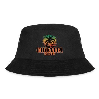 Croatia 2024 Team Palm Trees Colorful - Bucket Hat - black - Front - Lela (165cm)