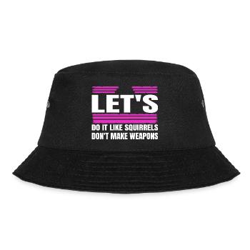 anti war gift idea sayings 60s disarmament bird - Bucket Hat - Schwarz - Vorne - Lela (165cm)