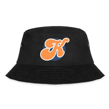 Buchstabe k sport orange - Bucket Hat - Schwarz - Vorne - Lela (165cm)