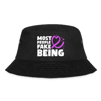 Most people fake being Fibromyalgia - Bucket Hat - black - Front - Lela (165cm)