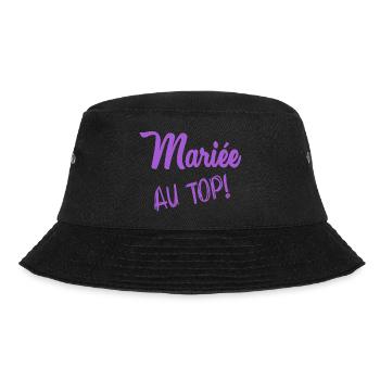 ZUKÜNFTIGE BRAUT. Junggesellinnenabschied. HOCHZEIT. MANNSCHAFT. TEAM BRIDAL - Bucket Hat - Schwarz - Vorne - Lela (165cm)