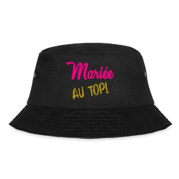 ICH KANN NICHT, ICH BIN VERHEIRATET - Bucket Hat - Schwarz - Vorne - Lela (165cm)