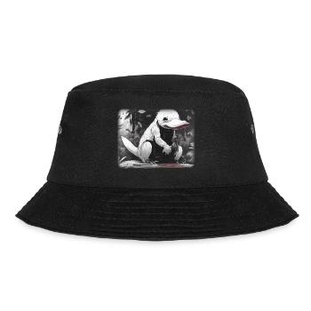 Slaya das Heavy Metal-Schnabeltier - Bucket Hat - Schwarz - Vorne - Lela (165cm)