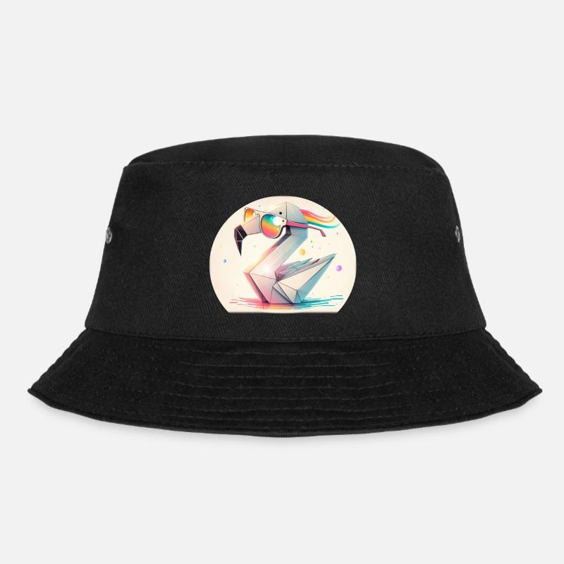 flamingo origami - Bob - noir