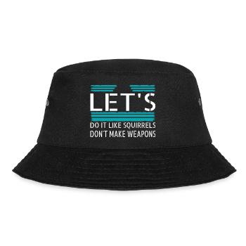 child jokes counterculture funky 60s peace sign - Bucket Hat - Schwarz - Vorne - Lela (165cm)