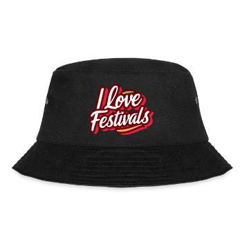 I love festivals - Bucket Hat - black - Front - Lela (165cm)
