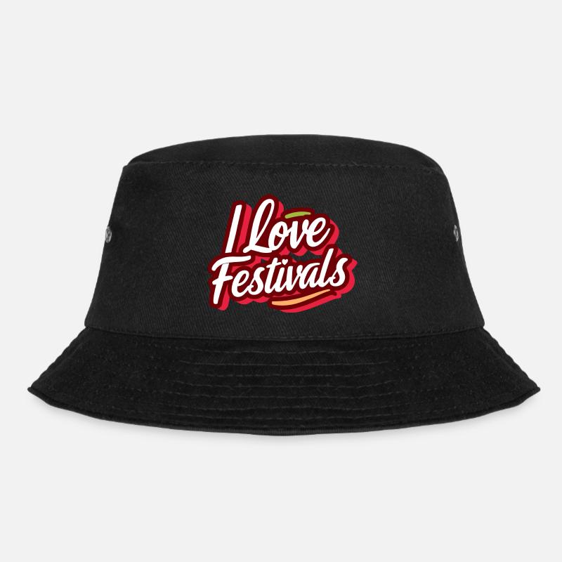 Ich Liebe Festivals - Bucket Hat - Schwarz