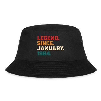 Legende seit Januar 1984 - Bucket Hat - Schwarz - Vorne - Lela (165cm)