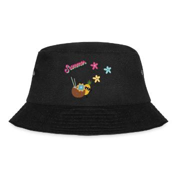 Summer Pineapple - Bucket Hat - black - Front - Lela (165cm)