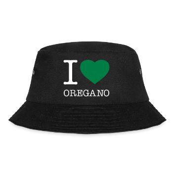 I LOVE OREGANO - Bucket Hat - Schwarz - Vorne - Lela (165cm)
