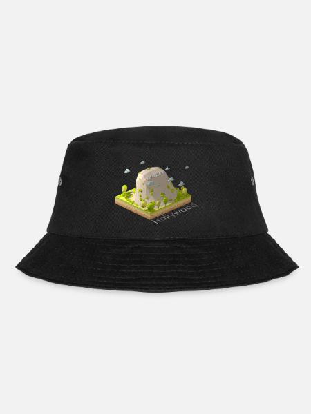Geometric low poly Hollywood sign - Bucket Hat - black