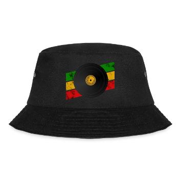 Dub Reggae Platte - Bucket Hat - Schwarz - Vorne - Lela (165cm)