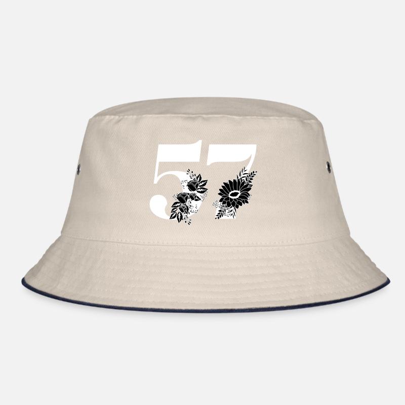 Nummer 57 Schwarze Blumen - 57. Blumengeburtstag Bucket Hat
