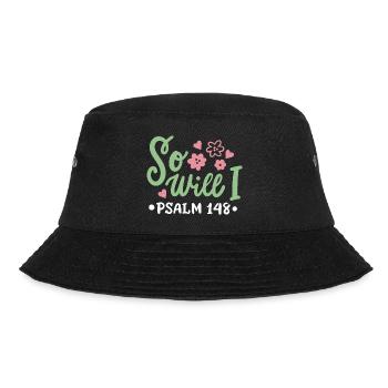 Christlich Glaube Bibelvers - Bucket Hat - Schwarz - Vorne - Lela (165cm)