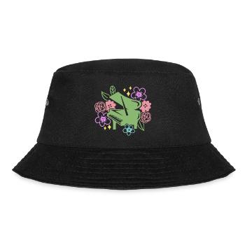 Klavierspieler Pianist - Bucket Hat - Schwarz - Vorne - Lela (165cm)