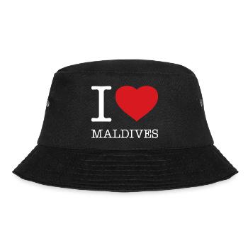 I LOVE MALDIVES Malediven - Bucket Hat - Schwarz - Vorne - Lela (165cm)