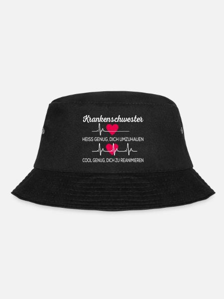 Krankenschwester - Bucket Hat - Schwarz