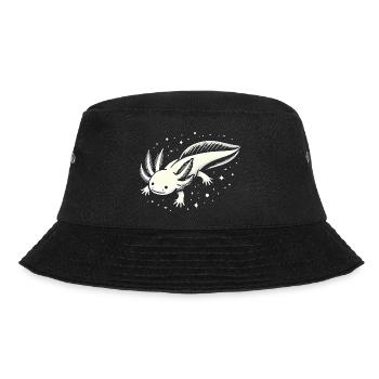 Cosmic Axolotl Illustration - Bucket Hat - black - Front - Lela (165cm)