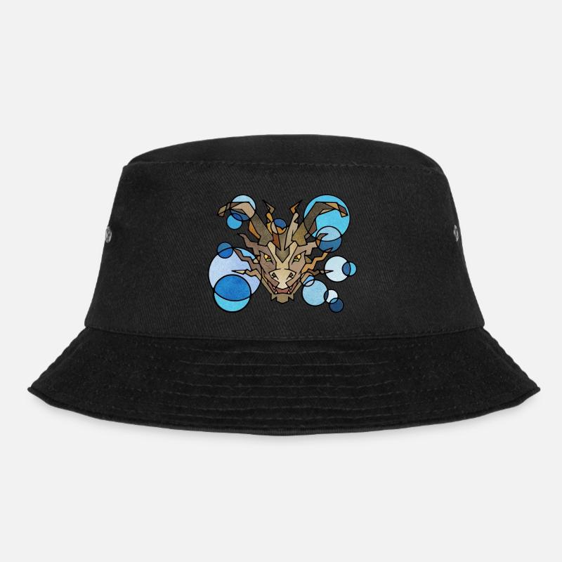 Dragon Geometry - Bucket Hat - black