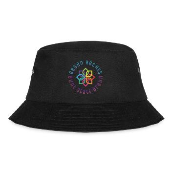 Gegen Rechts - Bunt statt Braun - Bucket Hat - Schwarz - Vorne - Lela (165cm)