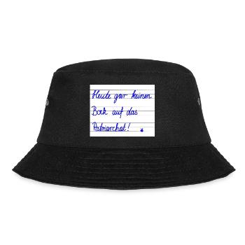 Today I don't feel like patriarchy at all - Bucket Hat - black - Front - Lela (165cm)