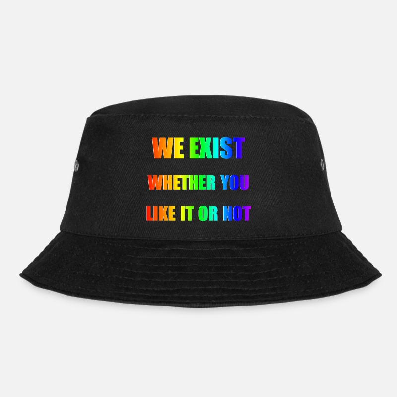 We Exist - Dégradé arc-en-ciel - Bob - noir