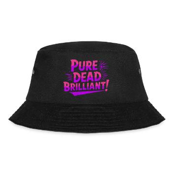 pure dead brilliant Scottish slang - Bucket Hat - black - Front - Lela (165cm)