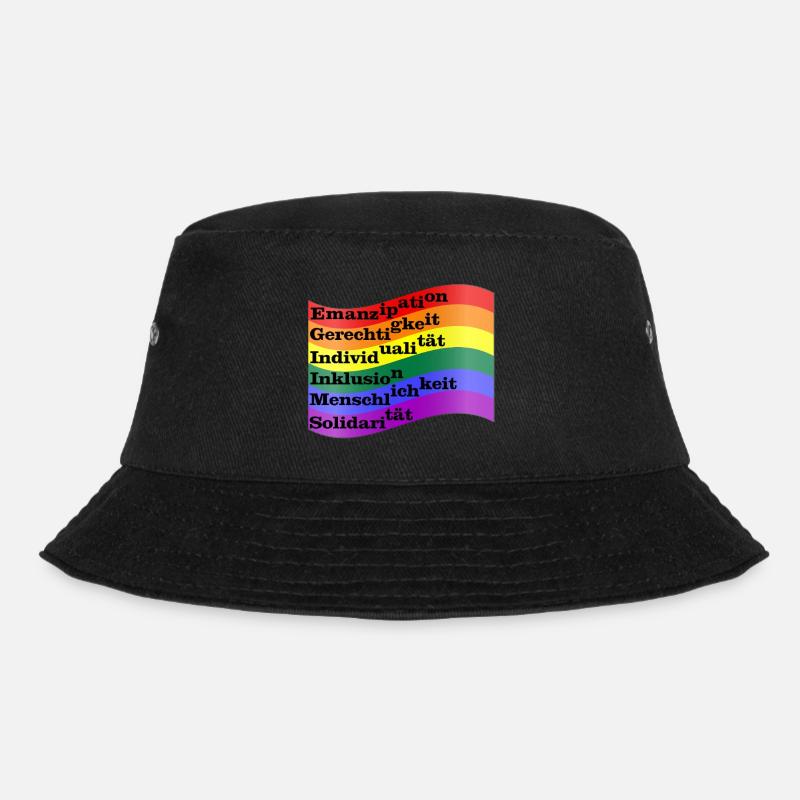Gay Flag - Bucket Hat - Schwarz