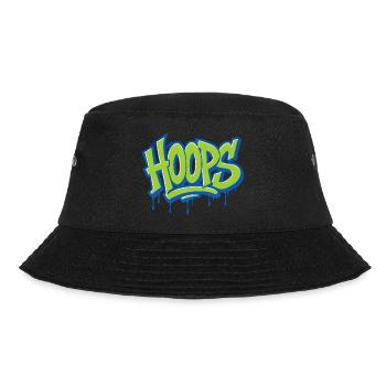 Hoops Basketball Sport Geschenkidee BBall - Bucket Hat - Schwarz - Vorne - Lela (165cm)