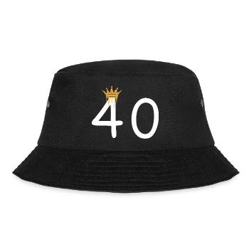 Birthday design with crown and number 40 - Bucket Hat - black - Front - Lela (165cm)