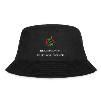 heartbroken_but_not_broke - Bucket Hat - Schwarz - Vorne - Lela (165cm)