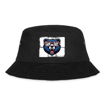 Game Day Bear with Heart Glasses - Bucket Hat - black - Front - Lela (165cm)