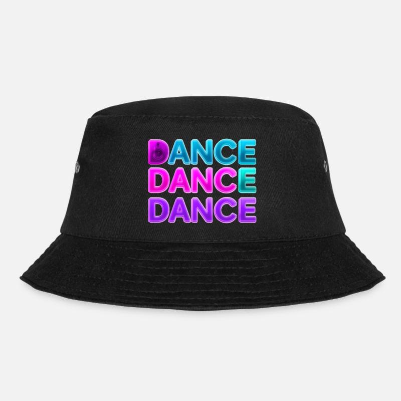 DANCE DANCE DANCE – Neon 80s with speakers - Bucket Hat - black