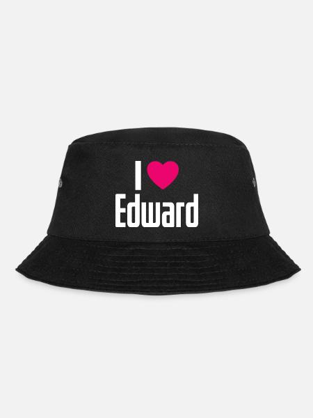 I Love Edward Pinkes Herz Ich liebe Edward - Bucket Hat - Schwarz