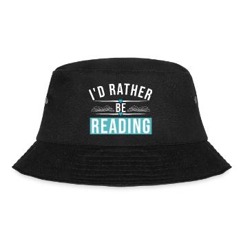 I'D RATHER BE READING - Bucket Hat - Schwarz - Vorne - Lela (165cm)