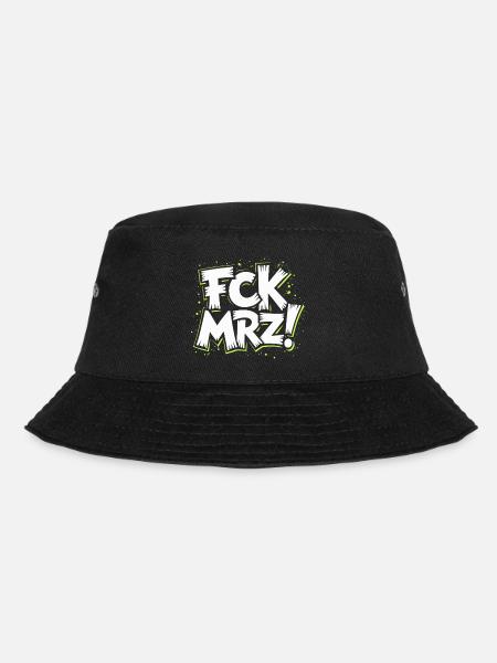FCK MRZ Politischer Protest Slogan - Bucket Hat - Schwarz