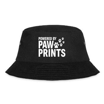 Powered By Paw Prints Dog Love Statement - Bucket Hat - black - Front - Lela (165cm)