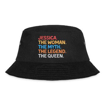Jessica Die Frau Der Mythos Die Legende Die Königin - Bucket Hat - Schwarz - Vorne - Lela (165cm)