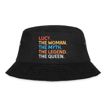 Lucy The Woman The Myth The Legend The Queen - Bucket Hat - black - Front - Lela (165cm)