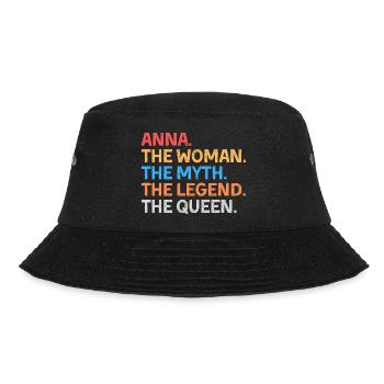 Anna Die Frau Der Mythos Die Legende Die Königin - Bucket Hat - Schwarz - Vorne - Lela (165cm)